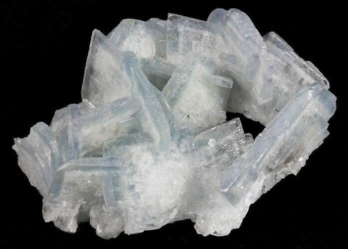 Tabular, Blue Barite Crystal Cluster - Spain #55217